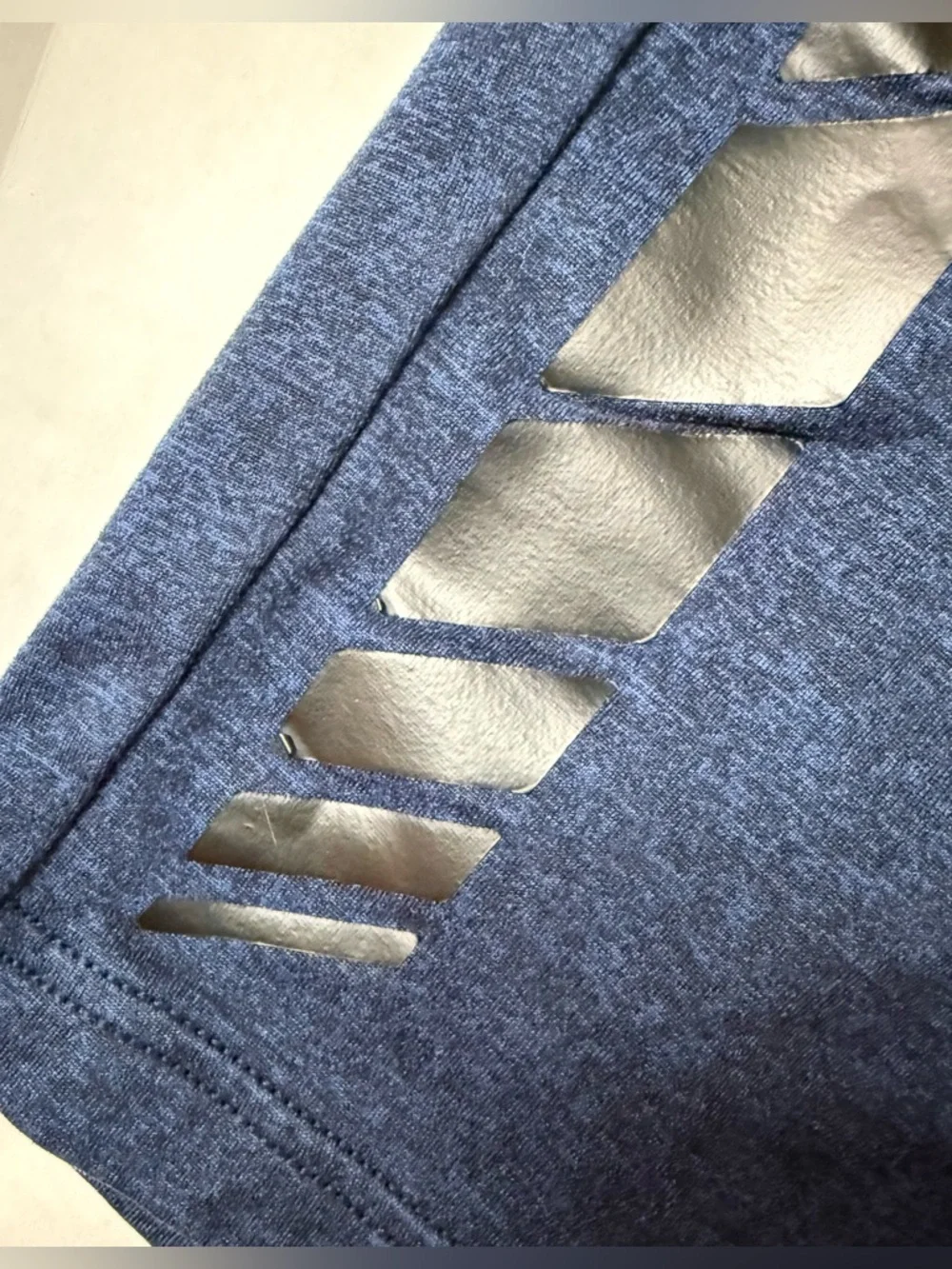 American Eagle AE Active Flex Athletic Shorts Heathered Navy Blue Size S